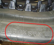Rubber Track Size